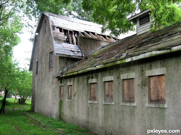 Roof with a hole in it